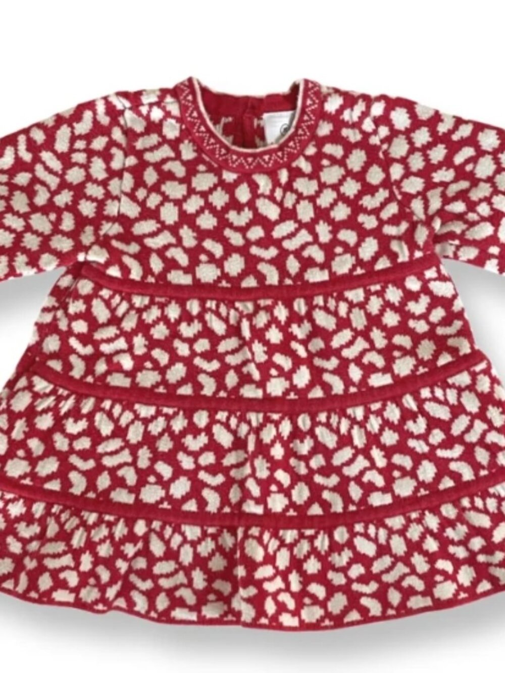 Hanna Andersson Red & White Knit Dress - 6-12 months